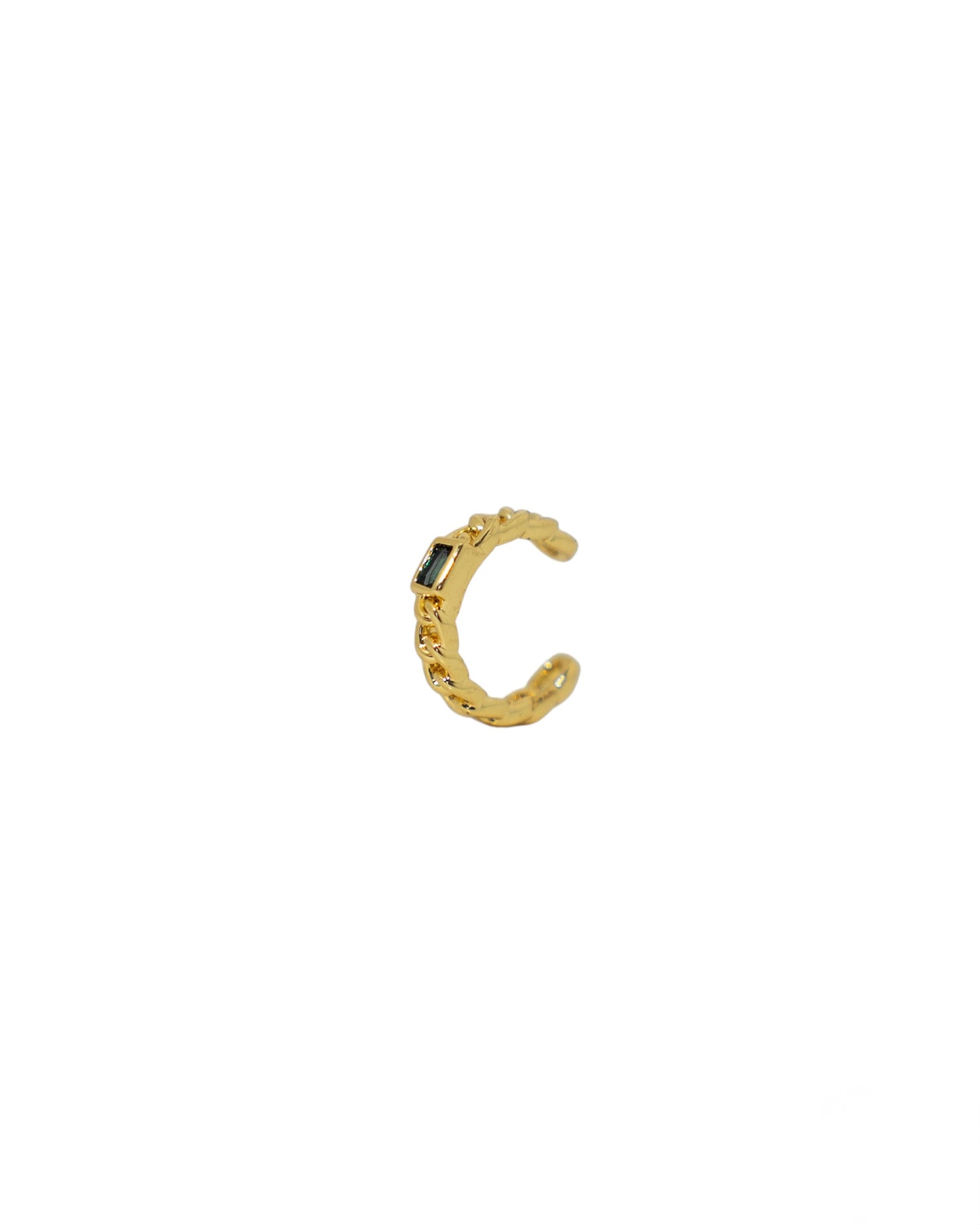 Earcuff con zirconia verde